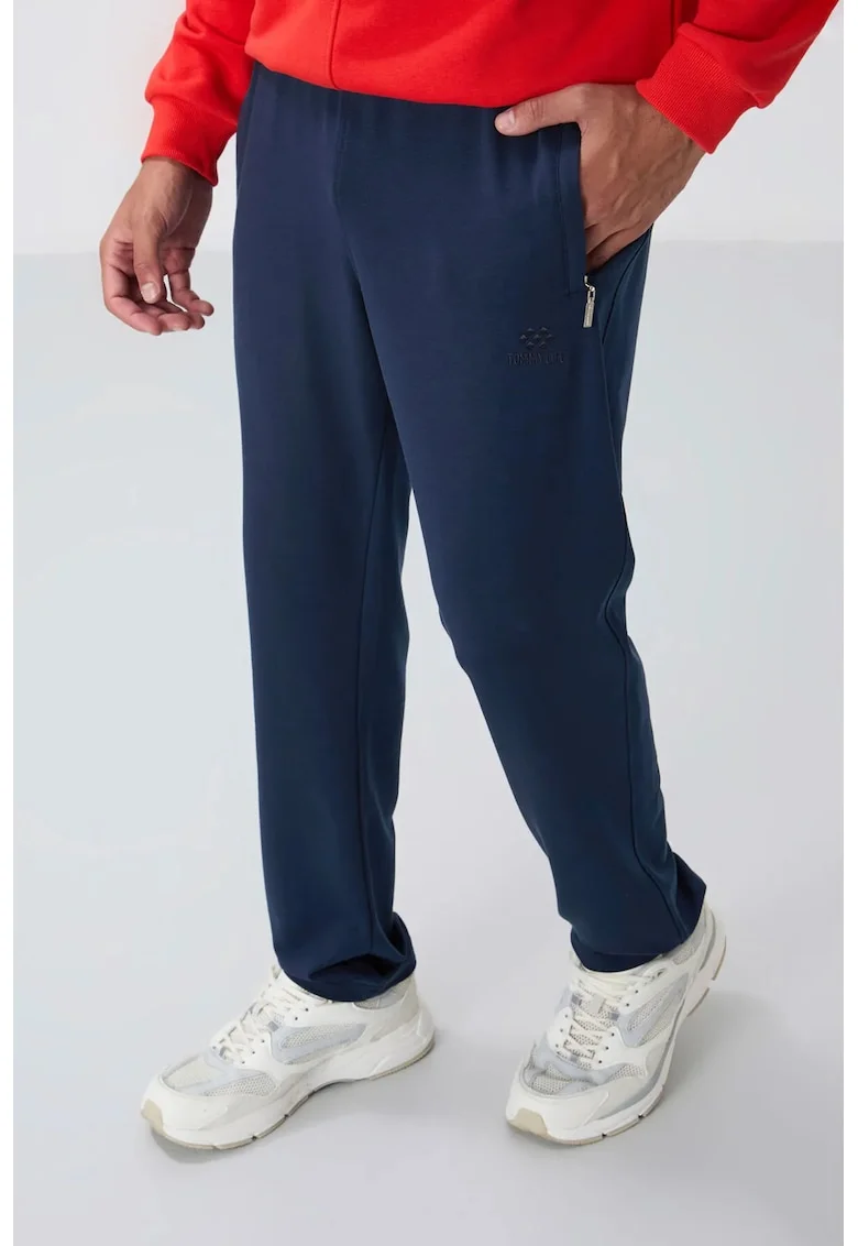 Pantaloni de trening, Barbati, Pantaloni de trening TOMMY pentru barbati, croiala slim, picior drept, Bleumarin
