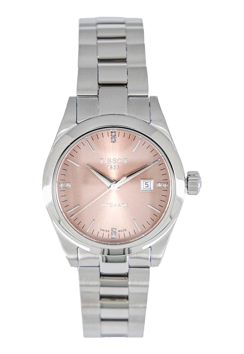 Ceas automatic cu diamante, Argintiu/Gri deschis