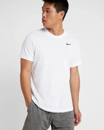 Tricou din bumbac cu decolteu la baza gatului
