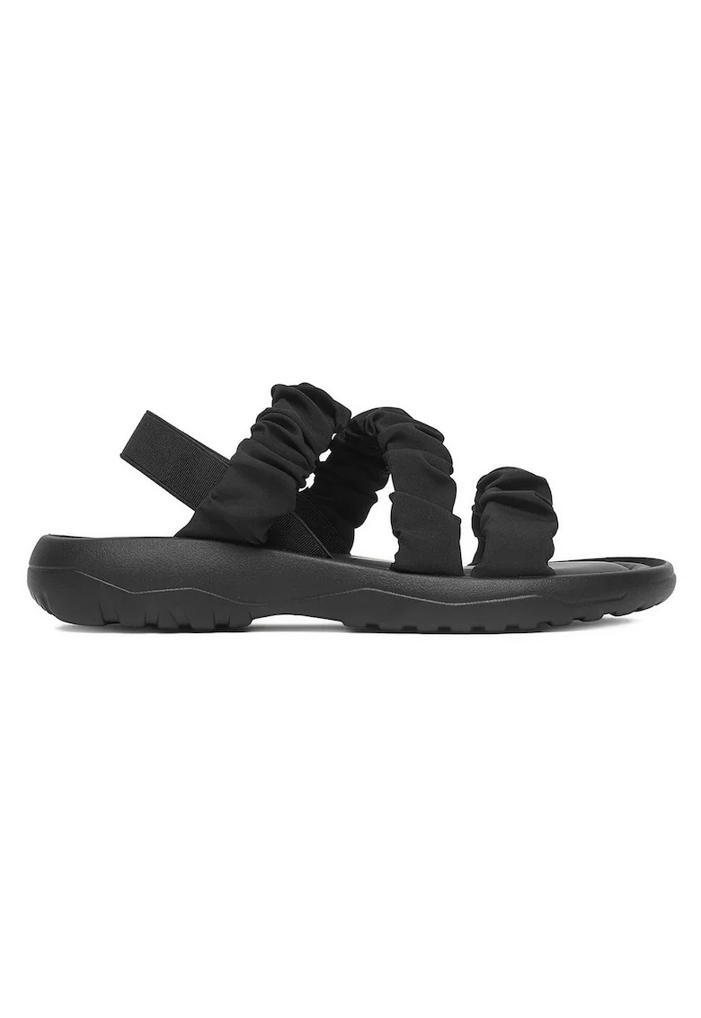 Sandale  textil, negru, piele ecologica, Negru