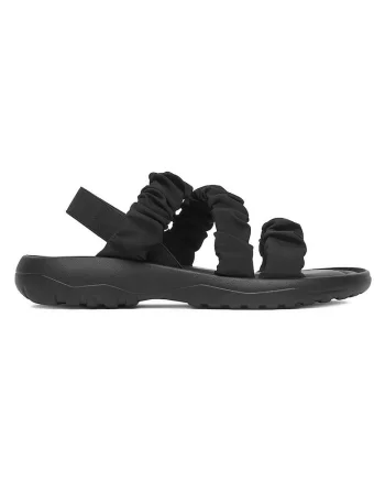 Sandale  textil, negru, piele ecologica, Negru