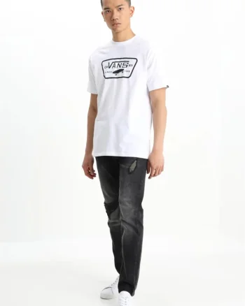 Tricou cu imprimeu logo si decolteu la baza gatului,