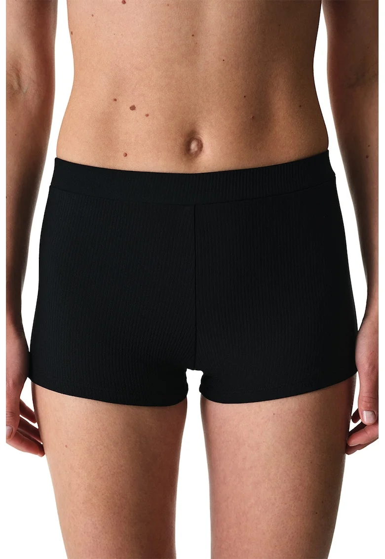 Pantaloni scurti de baie cu striatii, Negru
