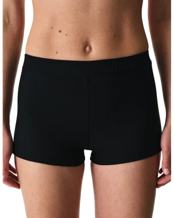 Pantaloni scurti de baie cu striatii, Negru