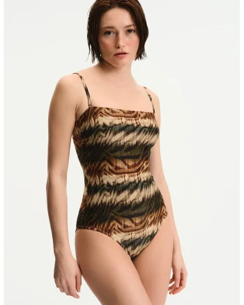 Costum de baie intreg cu bretele detasabile, Multicolor