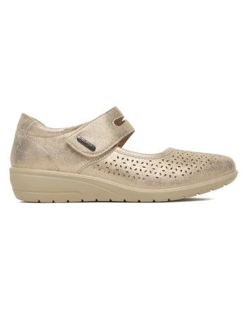 Pantofi dama  aurii, din material moale