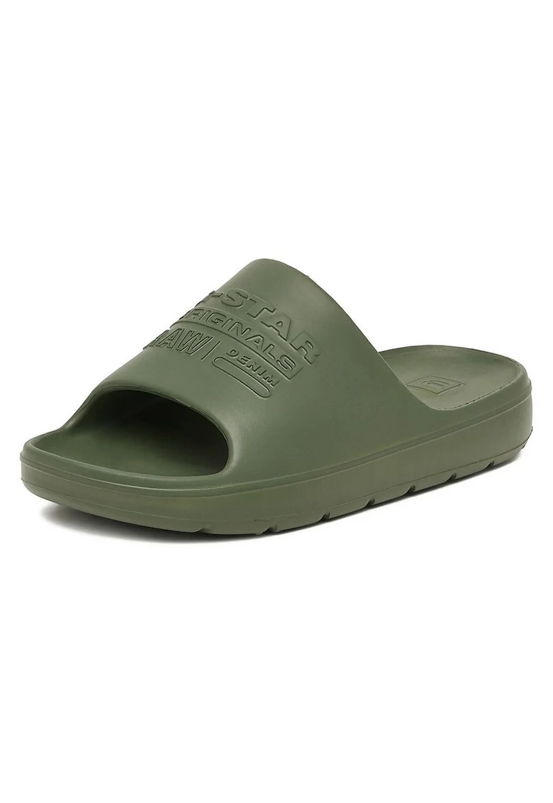 Papuci barbati  kaki, material sintetic,