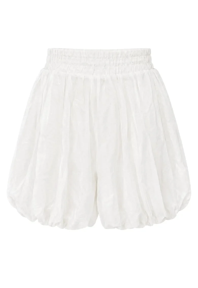 Pantaloni scurti,  mini, casual, alb, 100% poliester