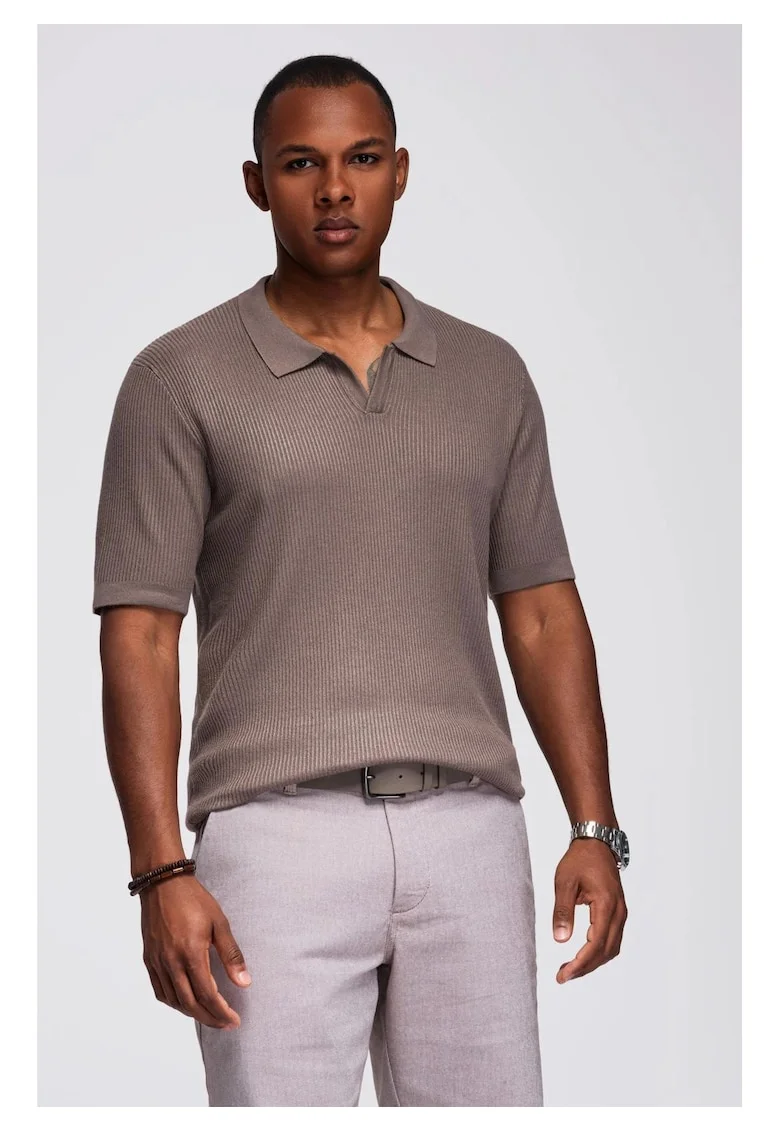 Tricou polo striat