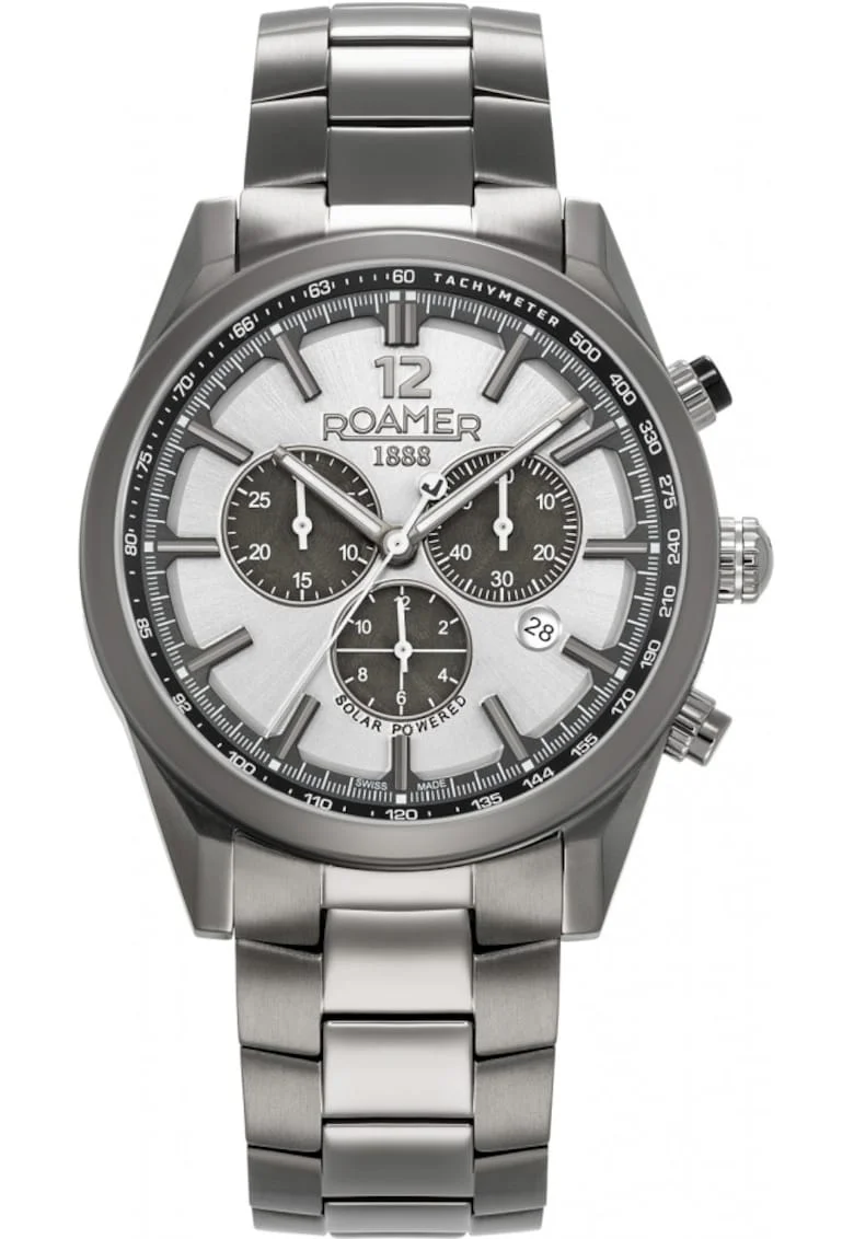 Ceas de barbati  973981 44 15 20, gri sportiv, din titan