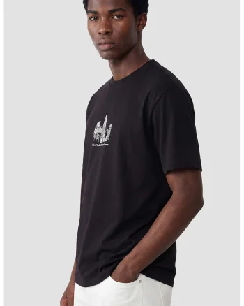 Tricou din bumbac cu imprimeu, Alb/Negru