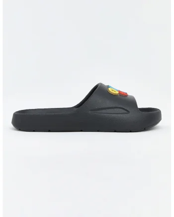 Papuci cu model grafic, Verde/Negru stins/Albastru