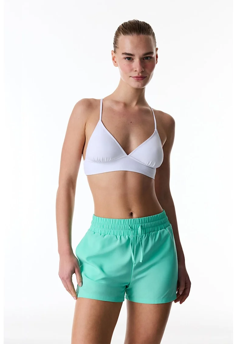Pantaloni scurti uni de plaja, Albastru aquamarin
