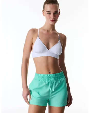 Pantaloni scurti uni de plaja, Albastru aquamarin