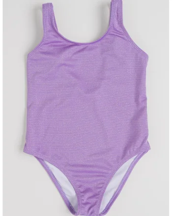 Costum de baie intreg cu model uni, Lila