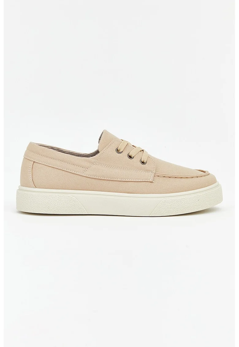 Pantofi sport din material textil, Bej inchis