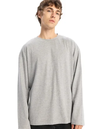 Bluza  gri cu maneca lunga, Gri