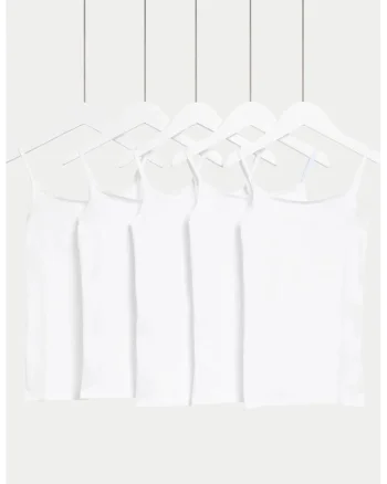Set de 5 piese de topuri, Alb
