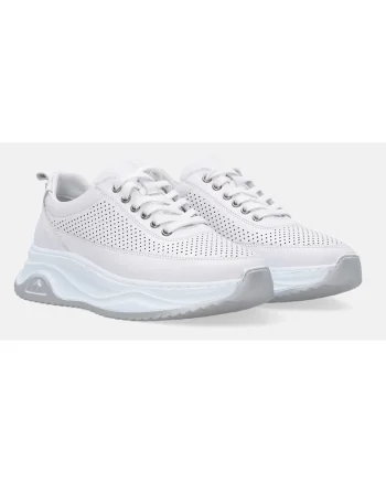 Pantofi sport din piele cu design cu perforatii