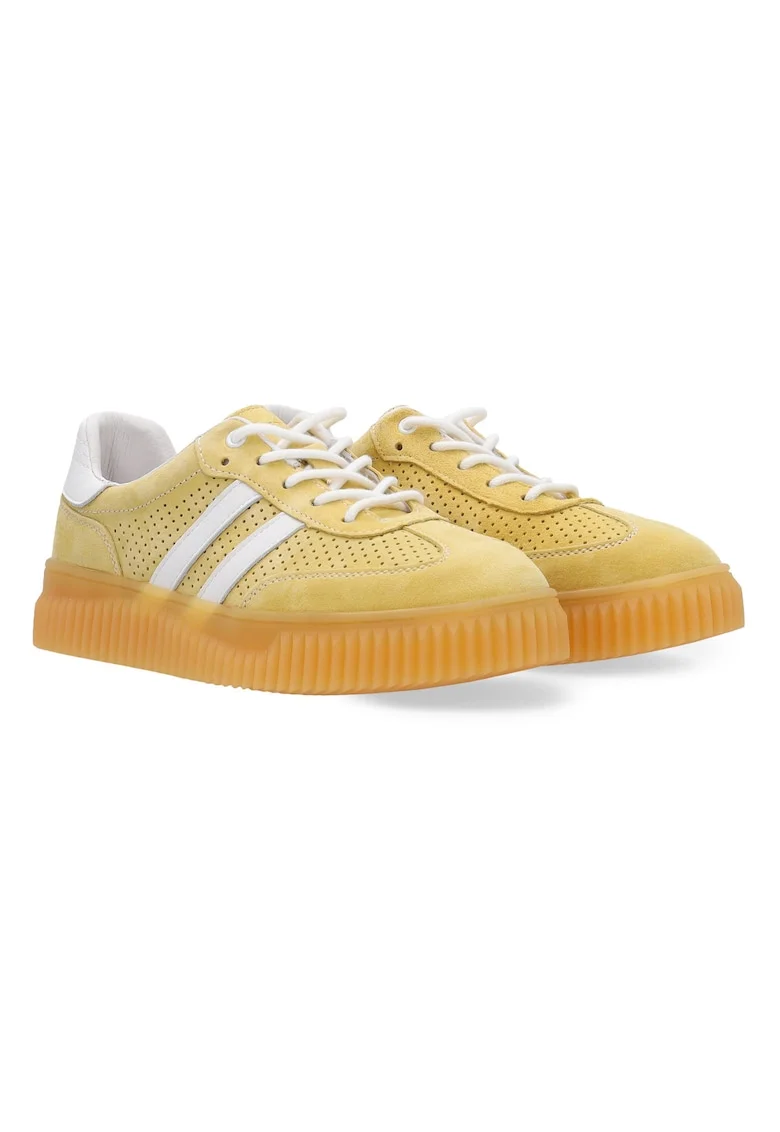 Pantofi sport din piele cu profil jos,