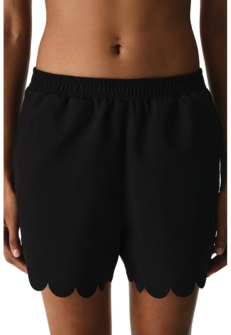 Pantaloni scurti uni cu buzunare, Negru