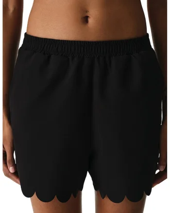 Pantaloni scurti uni cu buzunare, Negru