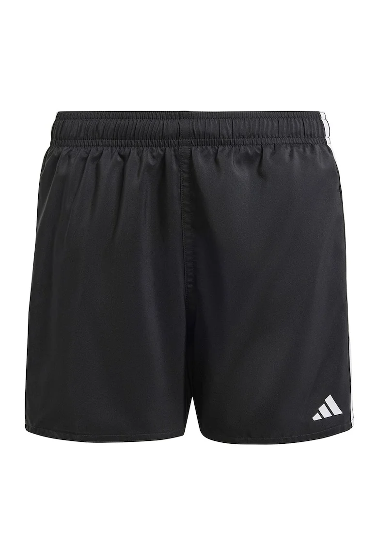 Pantaloni scurti de baie cu detalii logo, Alb/Negru