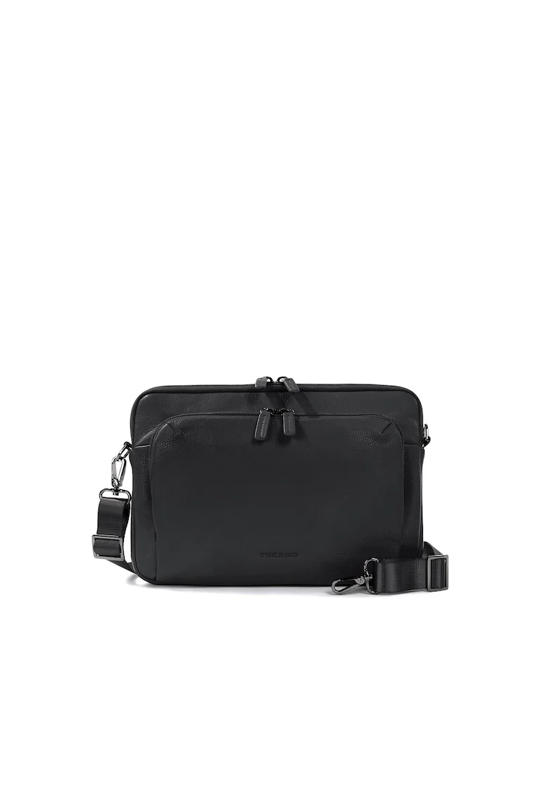 Geanta unisex piele pentru laptop, Negru, 23 x 34 x 8.5 CM