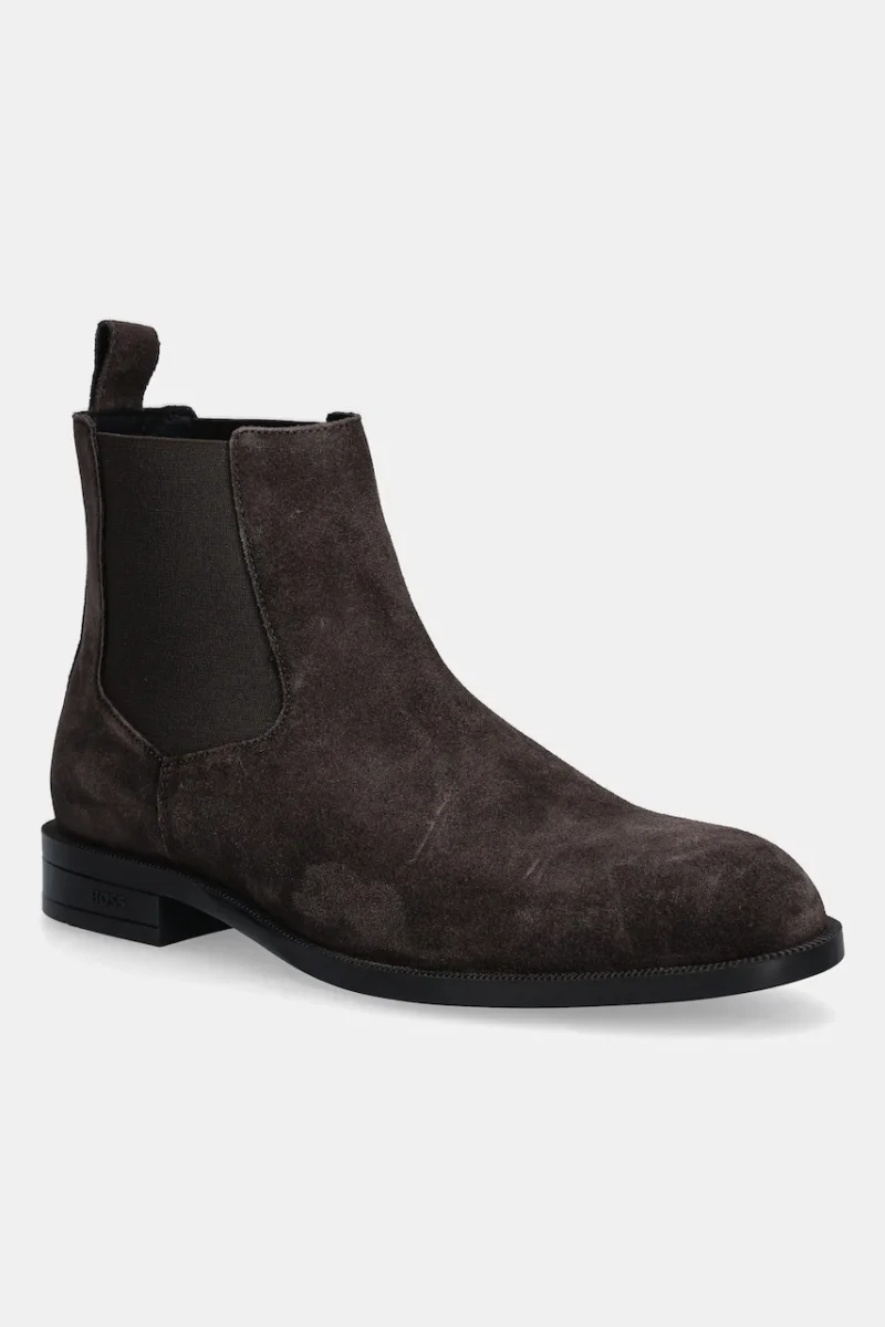 BOSS botine din piele întoarsă Tayil