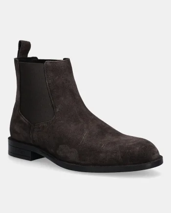 BOSS botine din piele întoarsă Tayil