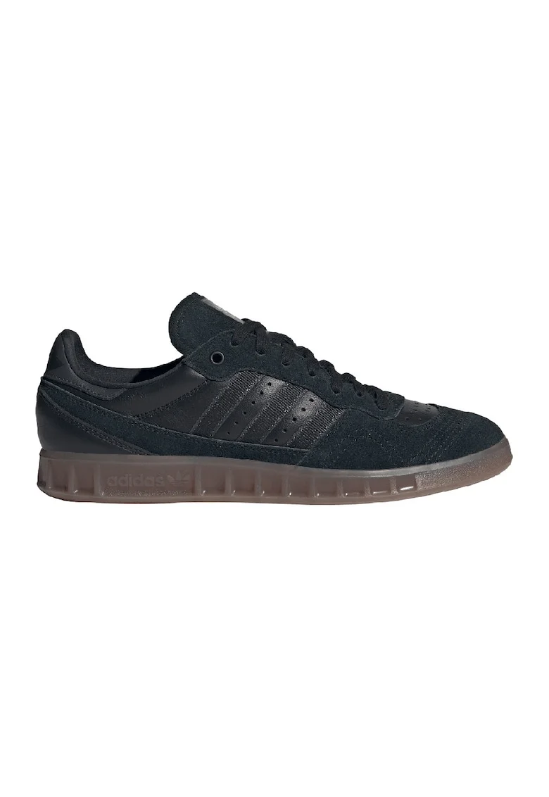 Pantofi sport low-cut cu garnituri din piele, Negru