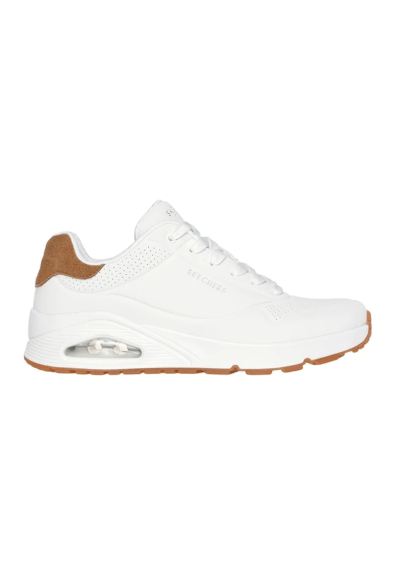 Pantofi sport cu insertii de piele intoarsa Uno-Suited On Air, Alb