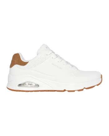 Pantofi sport cu insertii de piele intoarsa Uno-Suited On Air, Alb