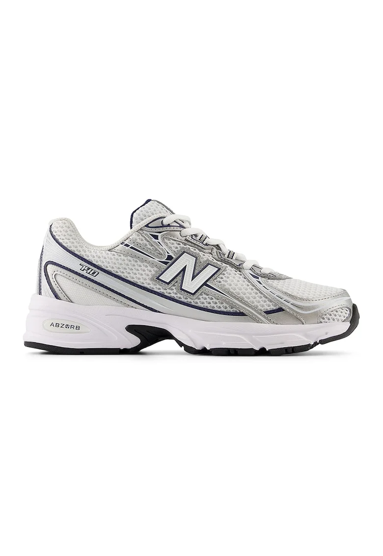 Pantofi sport 740 low-cut din material textil, Albastru inchis/Alb murdar/Argintiu