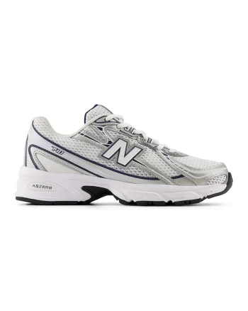 Pantofi sport 740 low-cut din material textil, Albastru inchis/Alb murdar/Argintiu