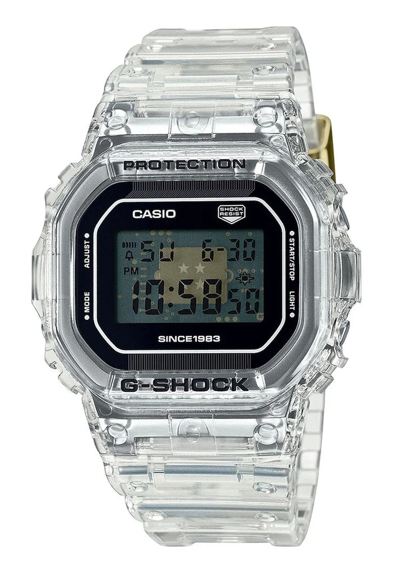 Ceas digital G-Shock, Negru/Transparent
