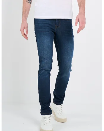 Blugi slim fit cu talie medie, Bleumarin