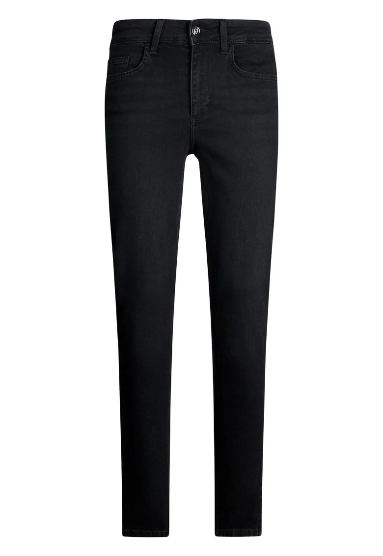Blugi skinny cu talie inalta, Gri inchis