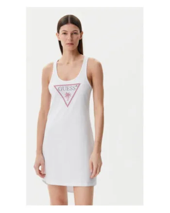 Rochie-tricou fara maneci cu imprimeu logo