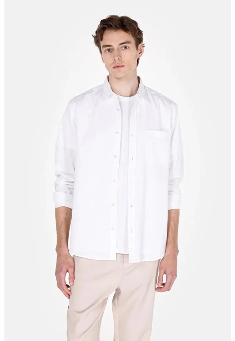 Camasa barbati,  alb, Regular Fit, bumbac