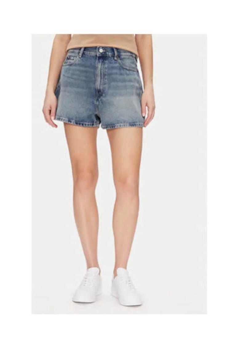 Pantaloni scurti din denim,  albastru, material sintetic