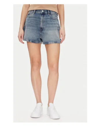 Pantaloni scurti din denim,  albastru, material sintetic