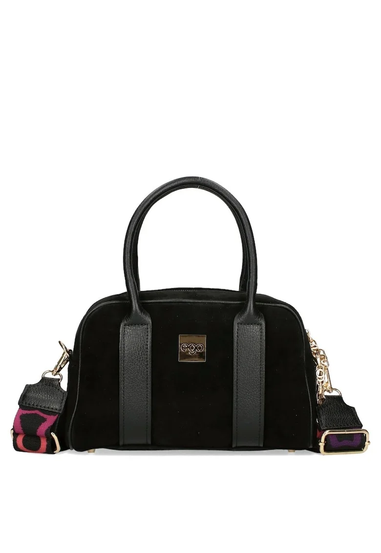 Geanta dama piele velur naturala negru ES0287IN 330025JZ, Negru, Universal