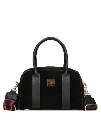 Geanta dama piele velur naturala negru ES0287IN 330025JZ, Negru, Universal