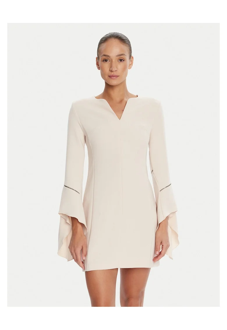 Rochie de cocktail,  bej, fabrica de calitate