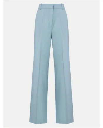 Pantaloni dama  Palazzo, cu talie inalta, Albastru