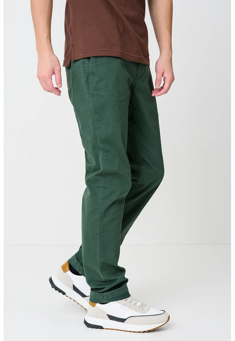 Pantaloni Chino drepti Denton, Verde englez
