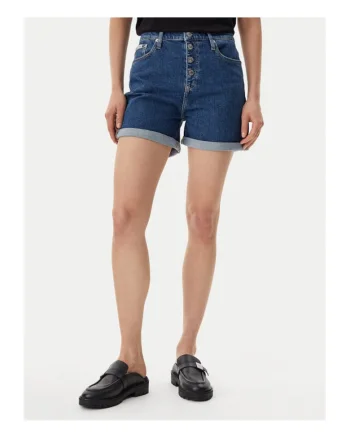 Pantaloni scurti din denim dama  albastru marin
