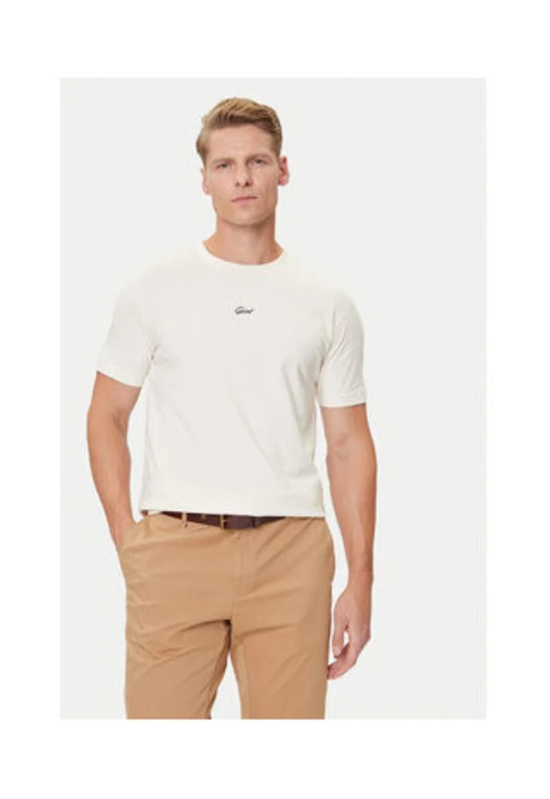 Tricou Barbati,  Ecru, 100% bumbac,