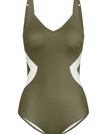 Costum de baie dama  10214522, Poliamida/Elastan, Verde, Verde inchis